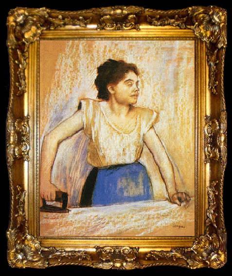framed  Edgar Degas Girl at Ironing Board, ta009-2